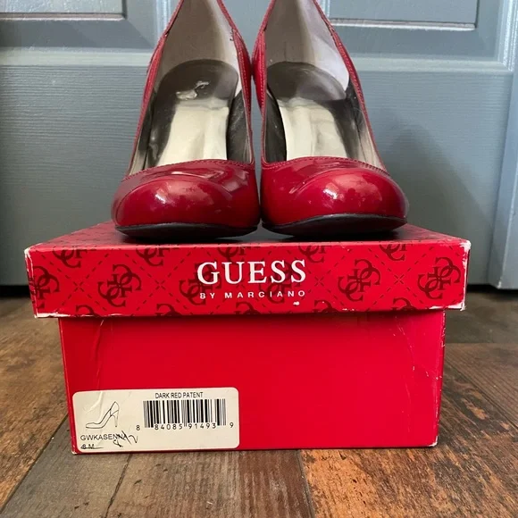 Guess by Marciano Glossy Red Heels - Picture 2 of 8